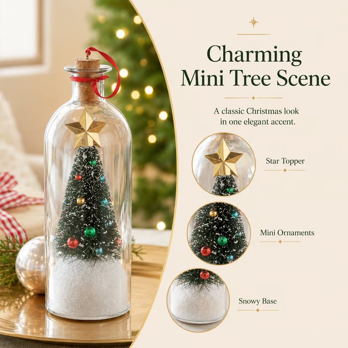 🎙️ Recordable Christmas Tree Bottle – 30-Second Voice Message