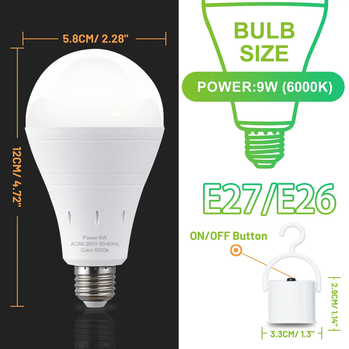 💡Rechargeable Emergency Light Bulbs – Stay Lit During Outages