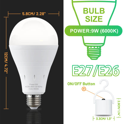 💡Rechargeable Emergency Light Bulbs – Stay Lit During Outages