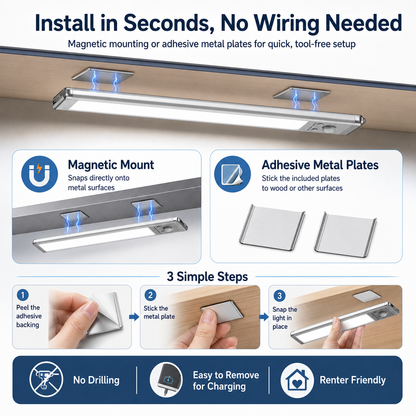 🔥LAST DAY 50% OFF ✨Motion Sensor Cabinet Light – No Wiring Needed