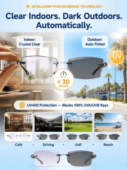 ⏳LAST DAY 50% OFF ✨[Regain Your Youthful Vision] Smart Zoom Diamond-Cut Reading Glasses