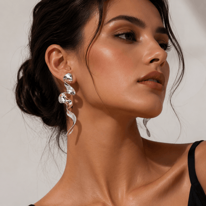 Nova Fluid Spiral Earrings