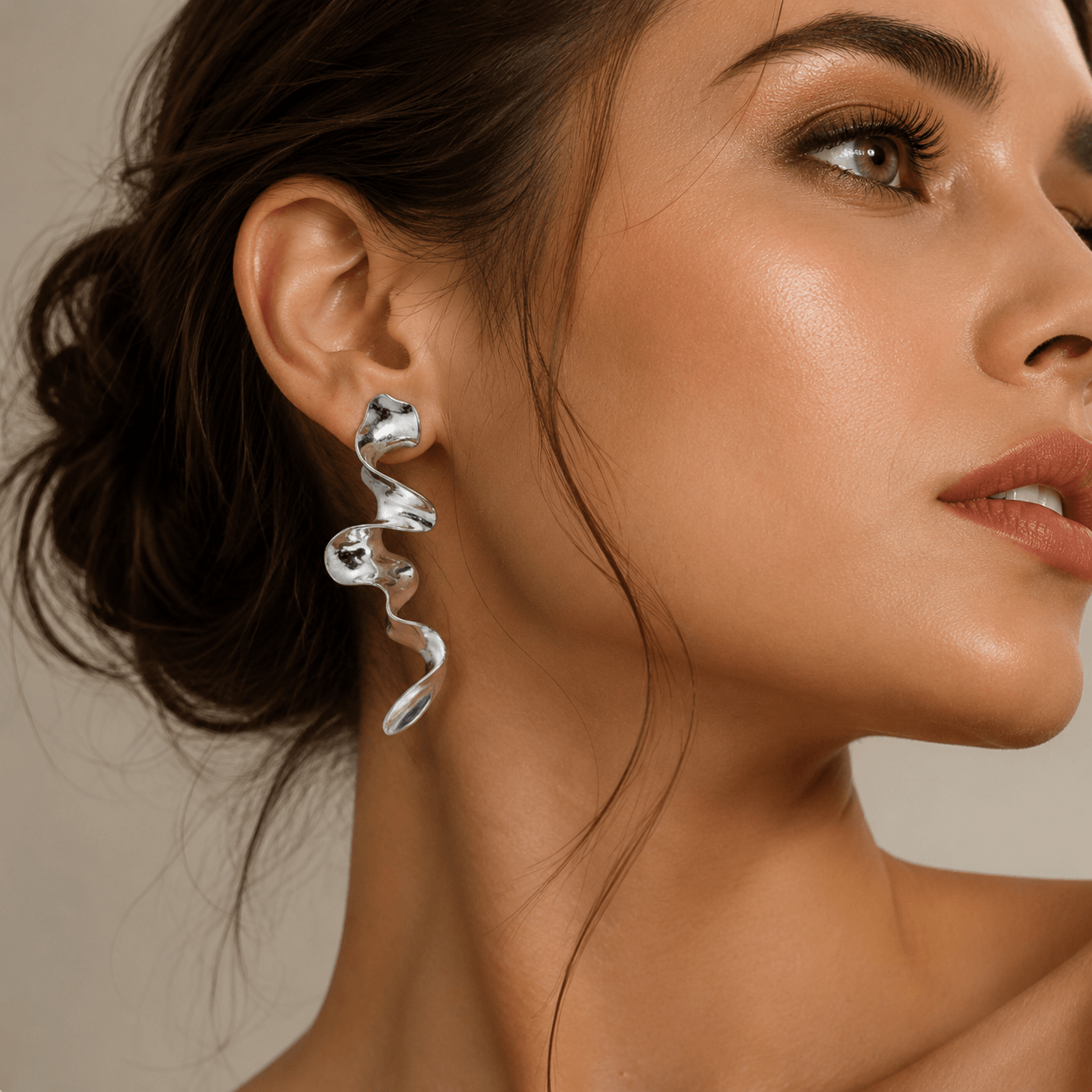Nova Fluid Spiral Earrings