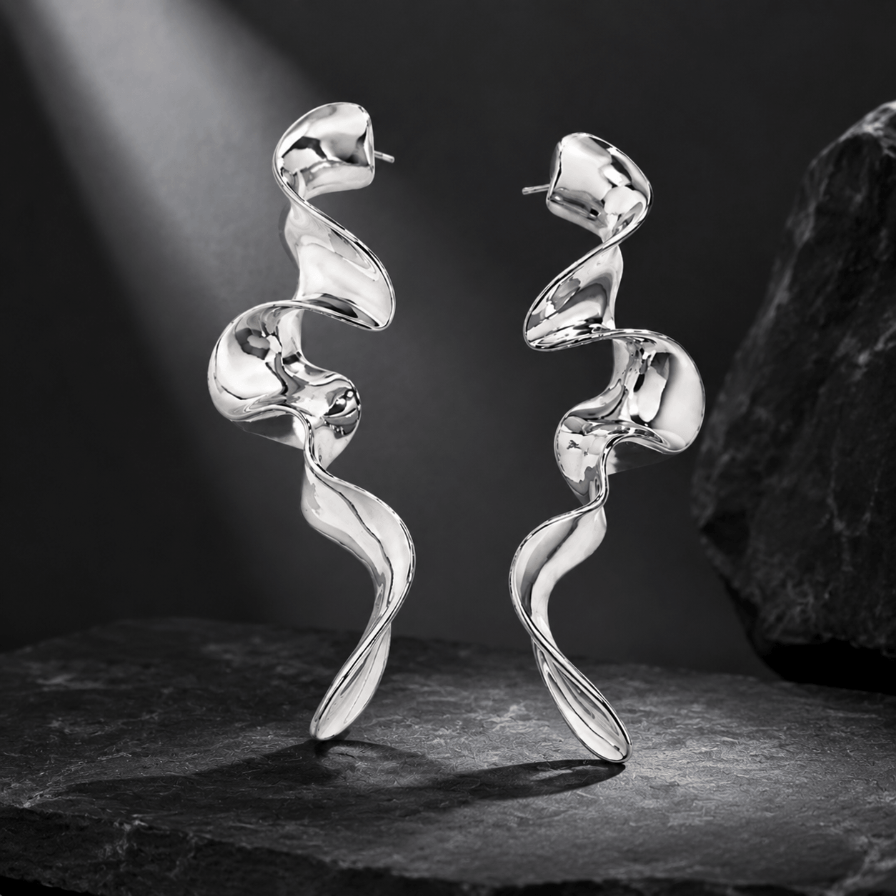 Nova Fluid Spiral Earrings