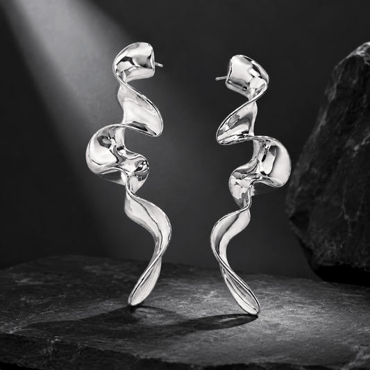 Nova Fluid Spiral Earrings