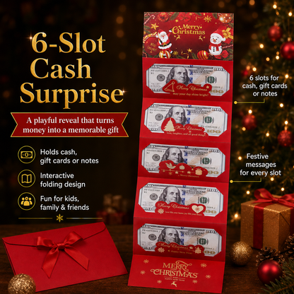 ⏳ FINAL 24 HOURS · 50% OFF🎁 6-Slot Christmas Cash Envelope – Make Money Fun To Open