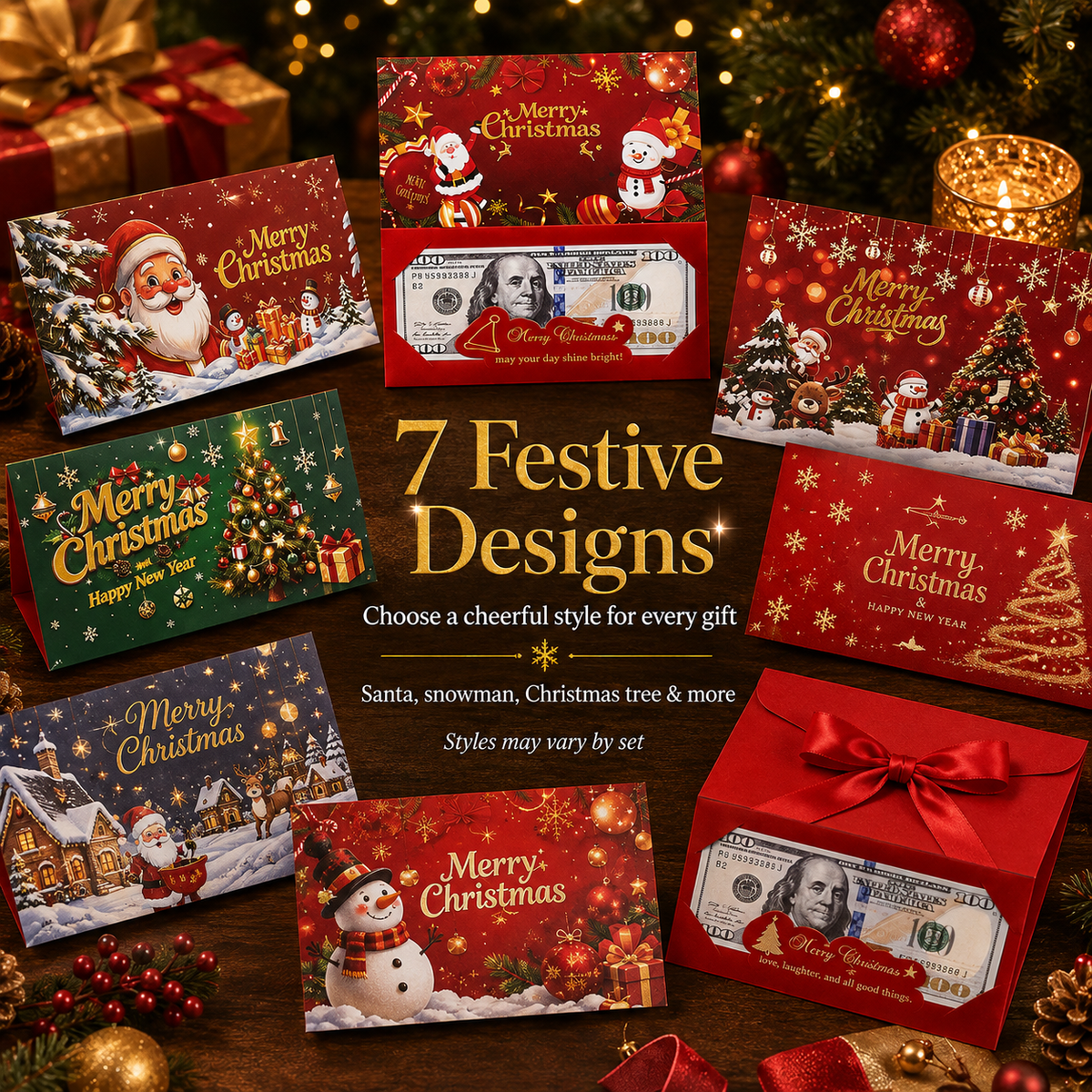 ⏳ FINAL 24 HOURS · 50% OFF🎁 6-Slot Christmas Cash Envelope – Make Money Fun To Open