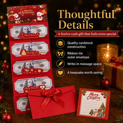 ⏳ FINAL 24 HOURS · 50% OFF🎁 6-Slot Christmas Cash Envelope – Make Money Fun To Open