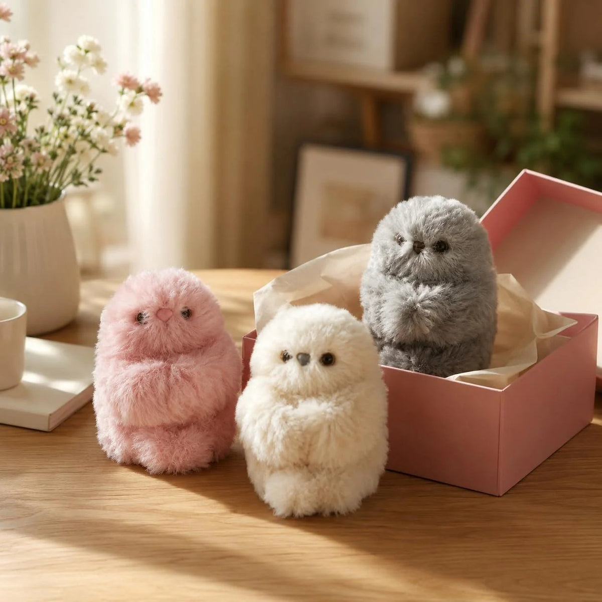 👀💕LAST DAY 50% OFF ✨Cute AI shy Emotional companionship robot doll bag charm plush toy👜-It can sing, turn its head, and learn to speak🤖