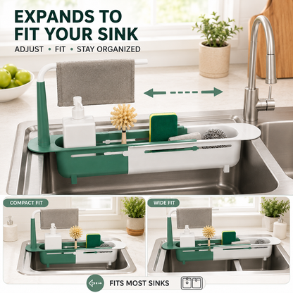 ⏳ FINAL 24 HOURS · 50% OFF✨ Updated Telescopic Sink Storage Rack