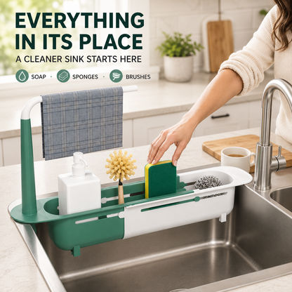 ⏳ FINAL 24 HOURS · 50% OFF✨ Updated Telescopic Sink Storage Rack