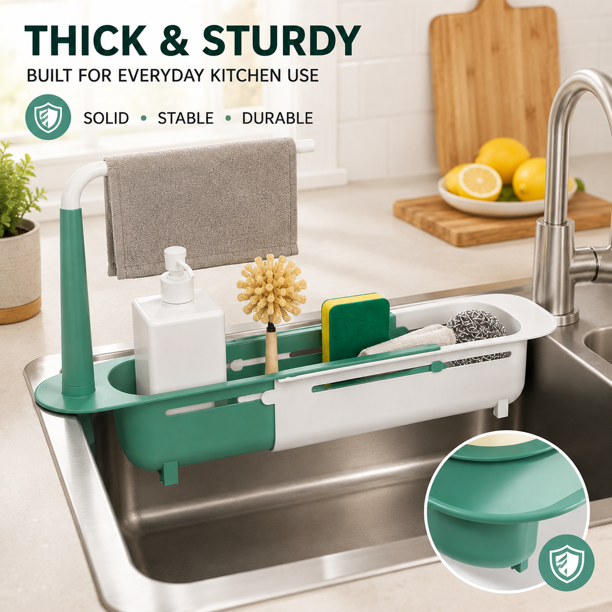 ⏳ FINAL 24 HOURS · 50% OFF✨ Updated Telescopic Sink Storage Rack