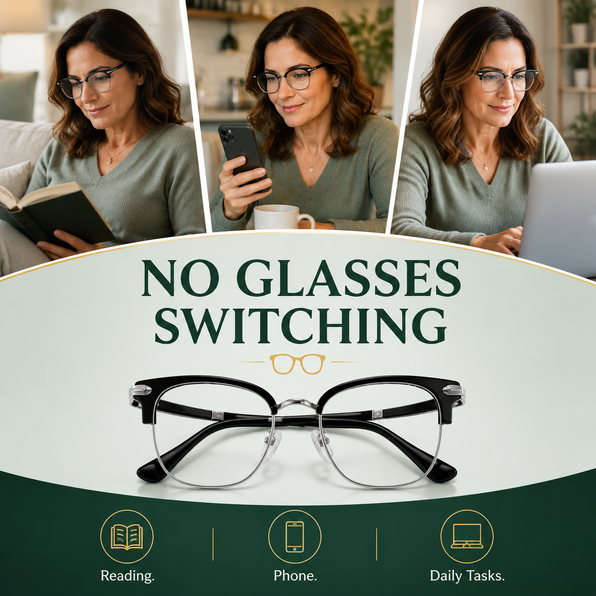⏳ FINAL 24 HOURS · 50% OFF👓Ultra Light Anti Blue Presbyopic Glasses