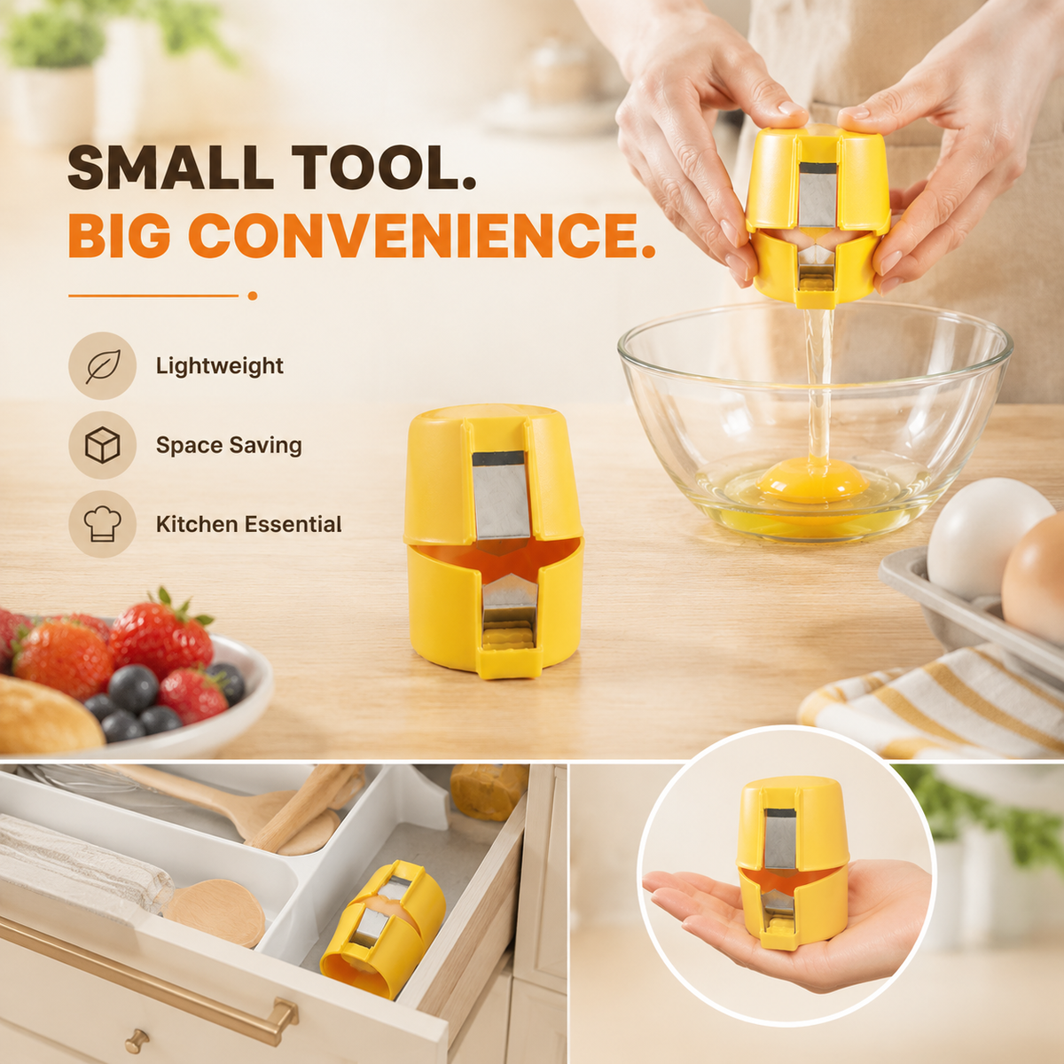 ⏳ FINAL 24 HOURS · 50% OFF🥚 Quick Egg Cracker Tool – Cleaner Easier Egg Opening