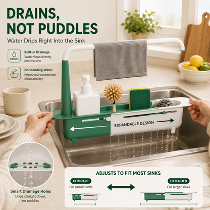 ⏳ FINAL 24 HOURS · 50% OFF✨ Updated Telescopic Sink Storage Rack