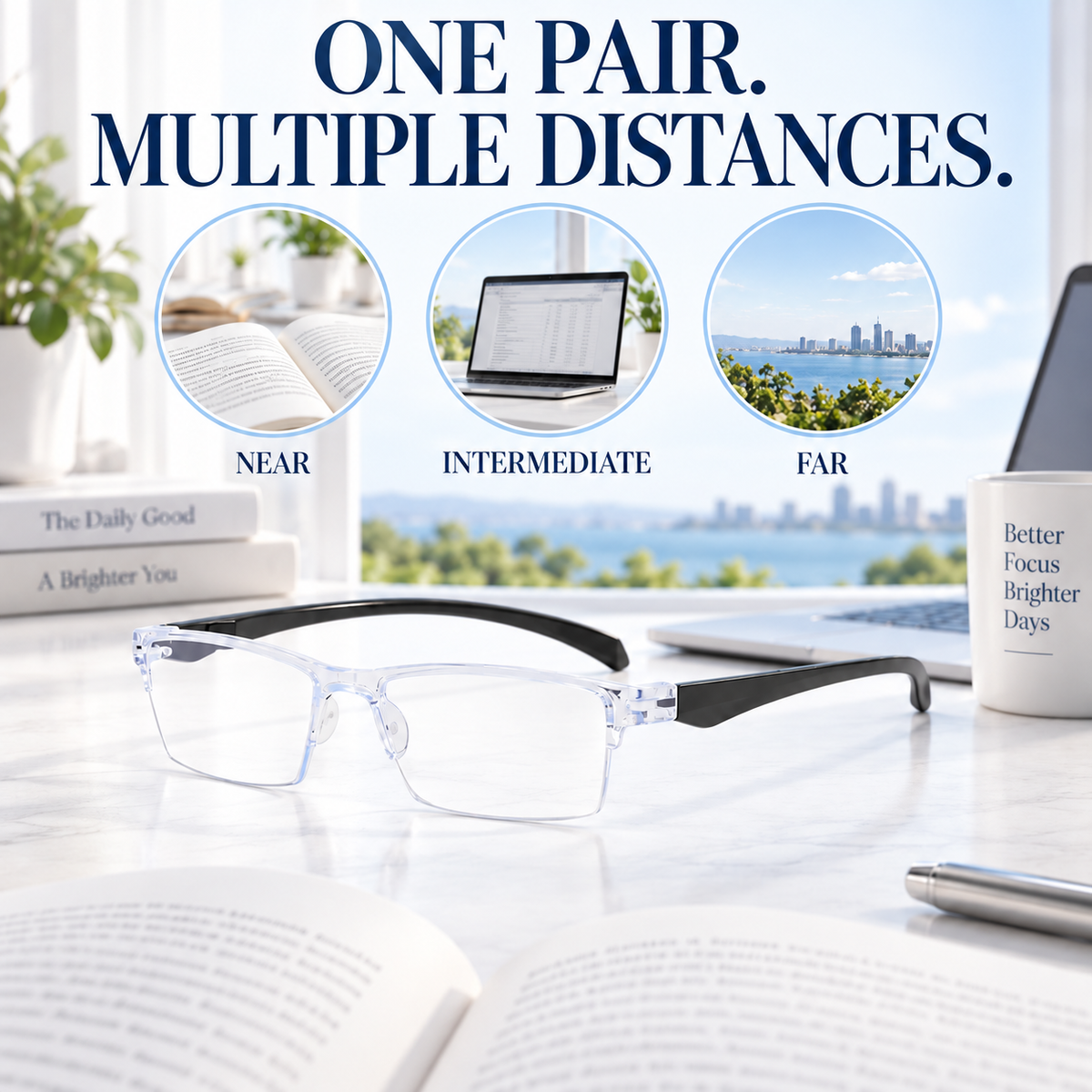 ⏳ FINAL 24 HOURS · 50% OFF👓Smart Focus Blue Light Reading Glasses