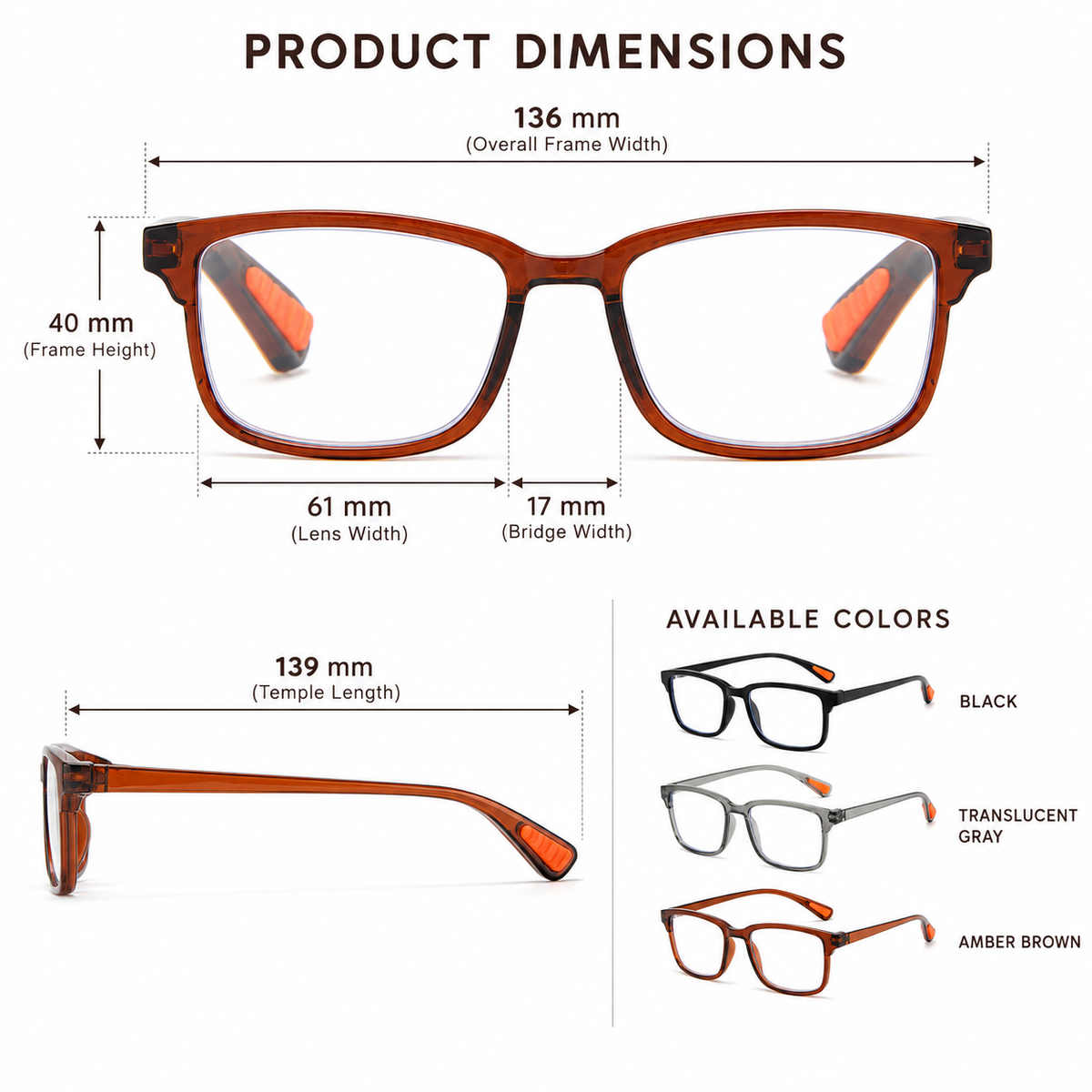 Dropavira® Clear Vision Blue Light Reading Glasses upsell