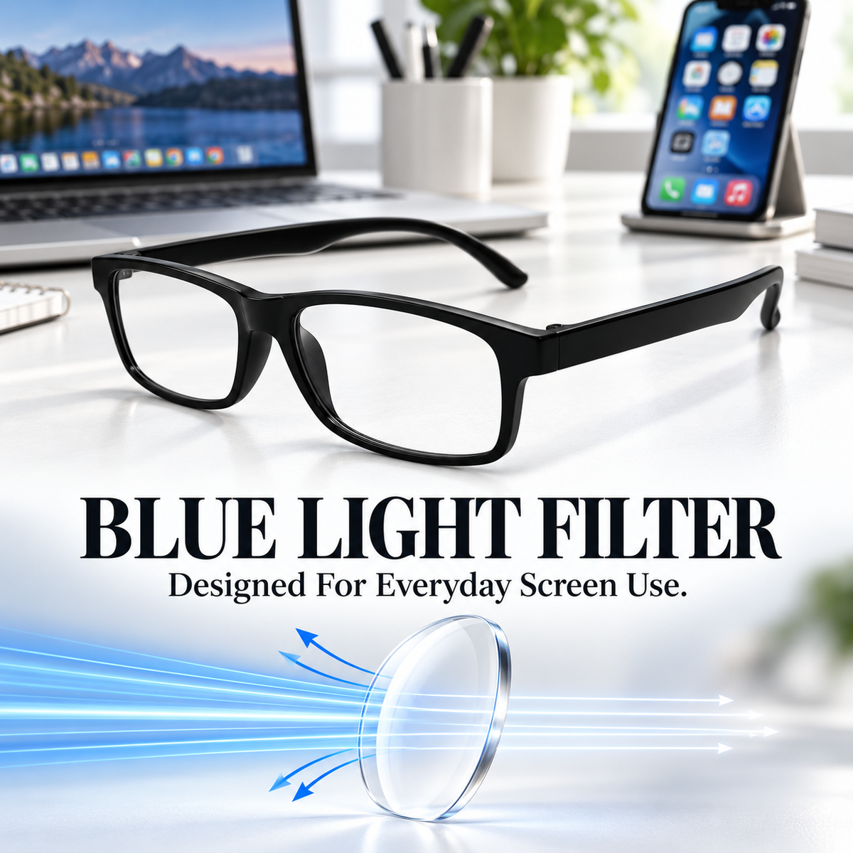 👓 FocusPro Multi-Focus Blue Light Reading Glasses