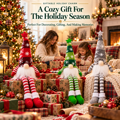 🎄 Christmas Gnome Shelf Sitter with Cozy Holiday Charm