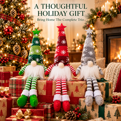 🎄 Christmas Gnome Shelf Sitter with Cozy Holiday Charm