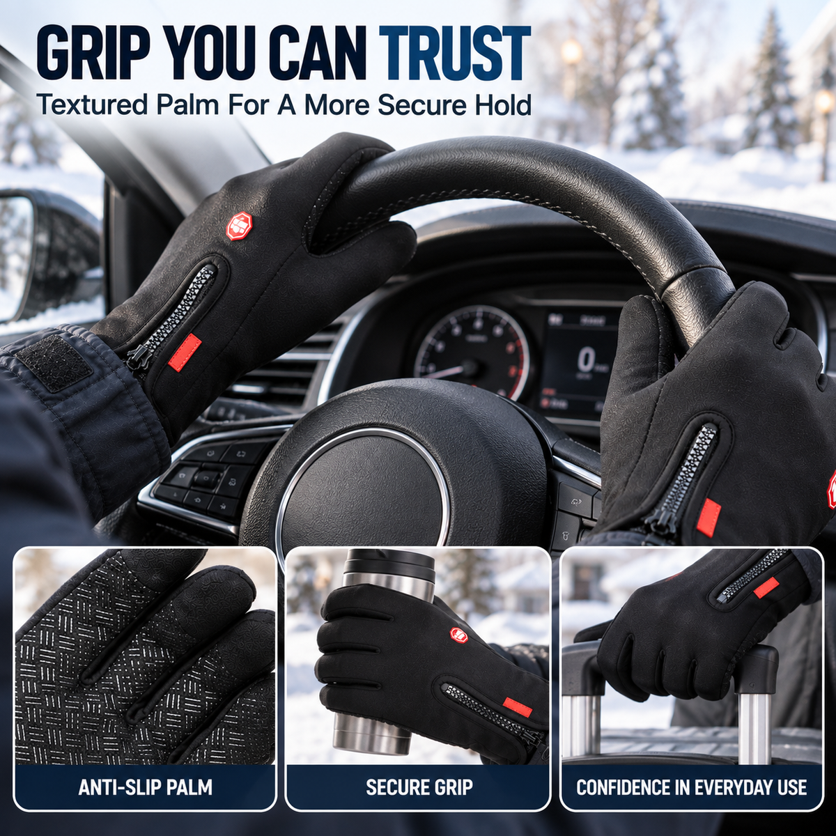 🧤 Warm Waterproof Touchscreen Gloves For Work & Outdoor Use