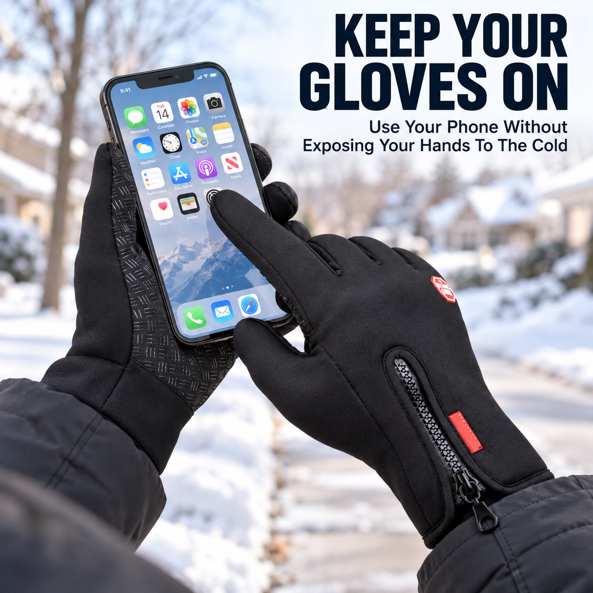 🧤 Warm Waterproof Touchscreen Gloves For Work & Outdoor Use