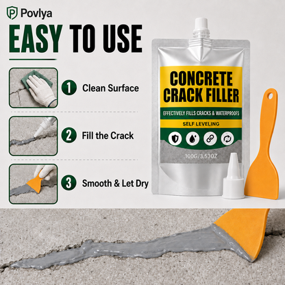 🏠 ✨LAST DAY 50% OFF ✨Waterproof Concrete Crack Filler for Indoor & Outdoor Use