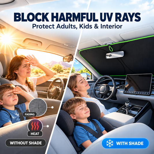 🔥LAST DAY 50% OFF ✨ Portable Heat-Insulating Vehicle Sunshade, Upgraded Thickened Front Window Sun Shade