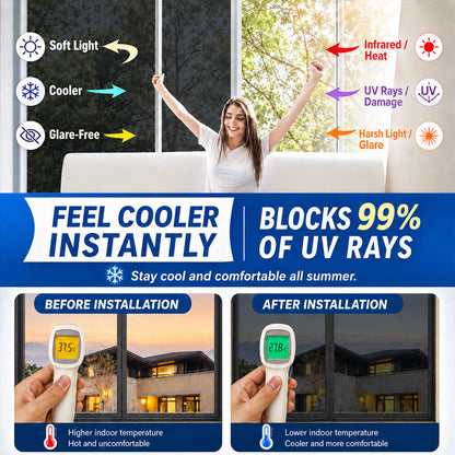 ⏳ FINAL 24 HOURS · 50% OFF✨One-Way Mirror Window Film – Heat Control & UV Protection