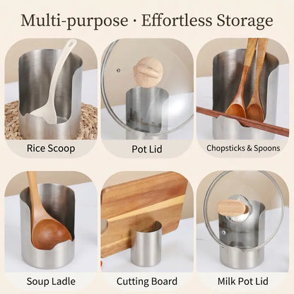 ✨LAST DAY 70% OFF ✨Thickened Stainless Steel Utensil Organizer, Rust Resistant Easy to Clean