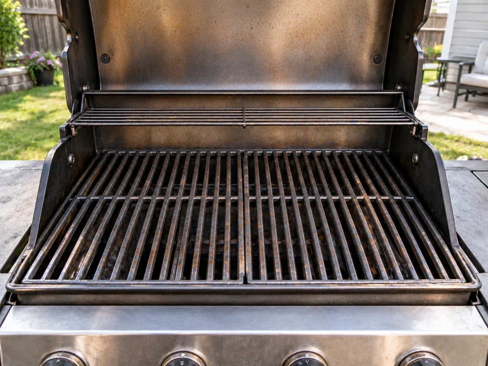 After cleaning BBQ grill grates