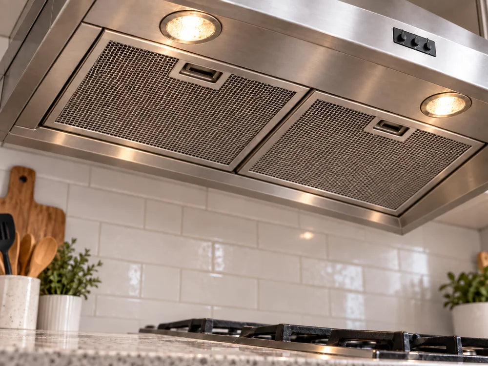 After cleaning range hood filters