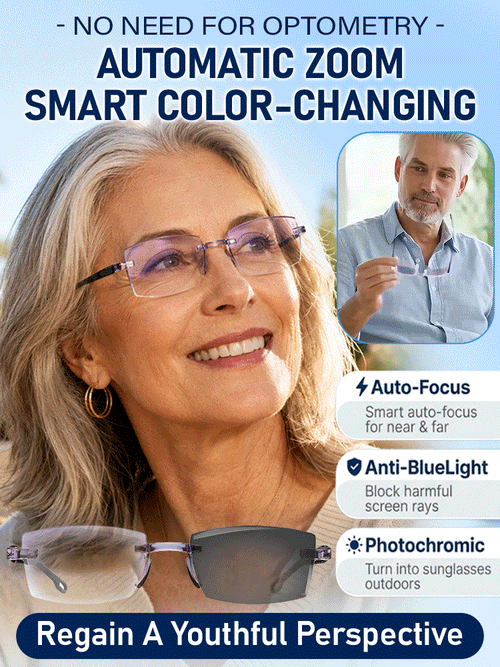 🔥LAST DAY 50% OFF ✨[Regain Your Youthful Vision] Smart Zoom Diamond-Cut Reading Glasses