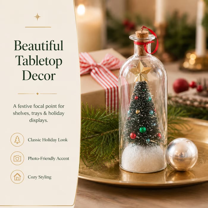 🎙️ Recordable Christmas Tree Bottle – 30-Second Voice Message
