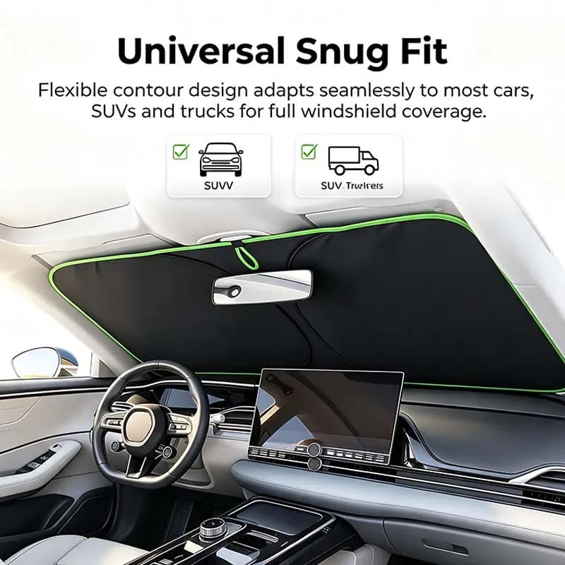 ⏳ FINAL 24 HOURS · 50% OFF🚗Portable Heat-Insulating Vehicle Sunshade, Upgraded Thickened Front Window Sun Shade