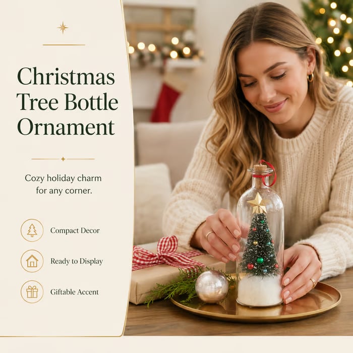🎙️ Recordable Christmas Tree Bottle – 30-Second Voice Message