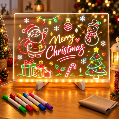 Dropavira® Creative Rewritable Acrylic LED Message Board 🎨 (set come with 7 Pens) upsell