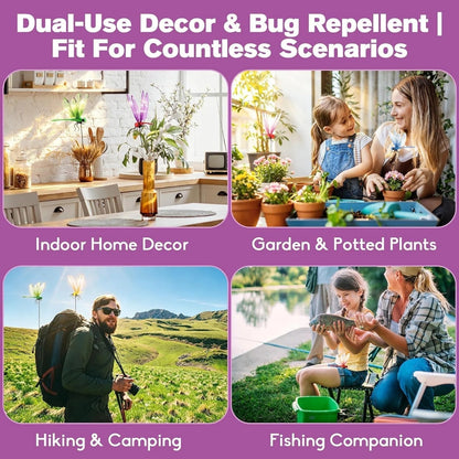 Dobryla®🔥💕LAST DAY 50% OFF ✨ Outdoor Fake Dragonfly Rod Clip, Garden Metal Dragonfly Clip