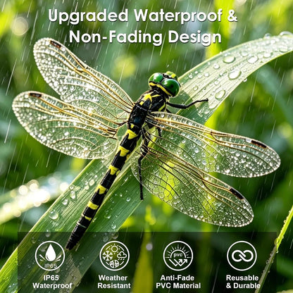 Dobryla®🔥💕LAST DAY 50% OFF ✨ Outdoor Fake Dragonfly Rod Clip, Garden Metal Dragonfly Clip