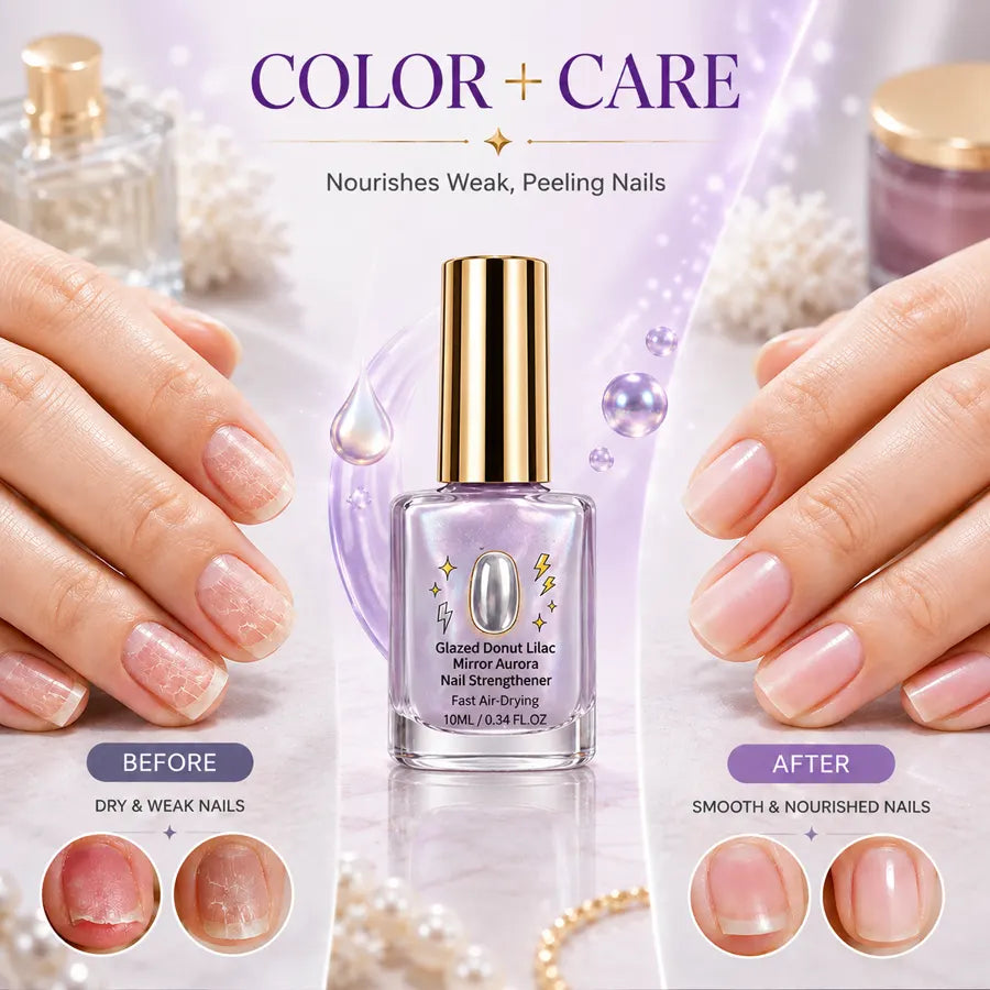 ⏳ FINAL 24 HOURS · 50% OFF💅Lilac Glossy Mirror Nail Strengthener