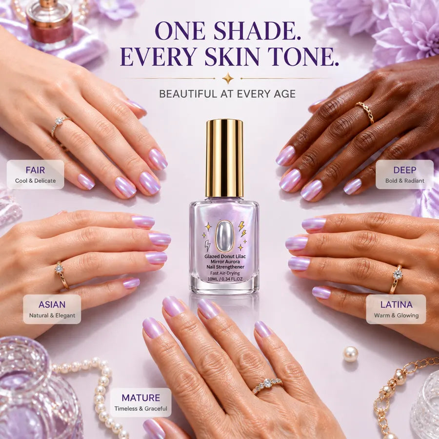 ⏳ FINAL 24 HOURS · 50% OFF💅Lilac Glossy Mirror Nail Strengthener