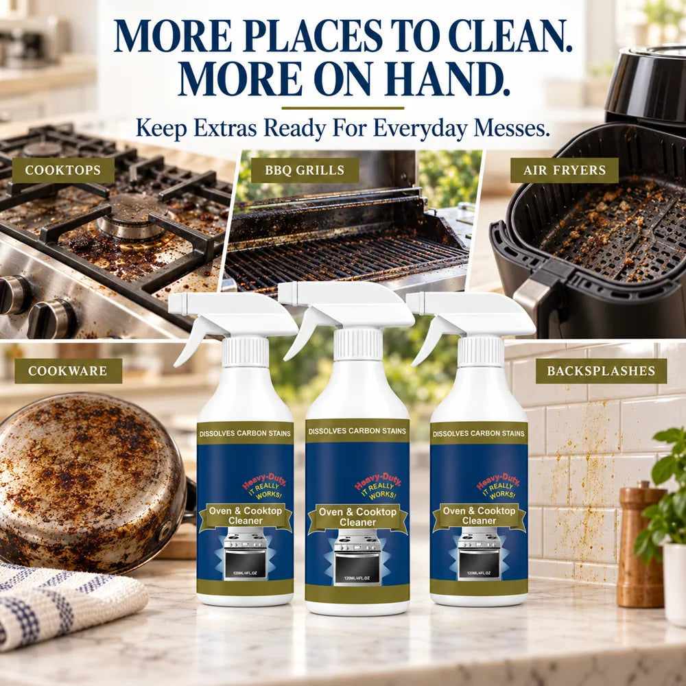 Oven cleaner spray for cooktops grills air fryers cookware and backsplashes