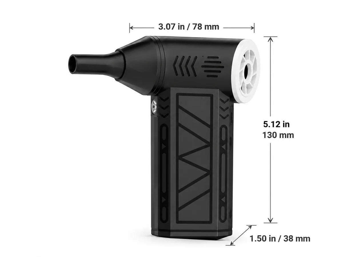 Rechargeable air duster product dimensions