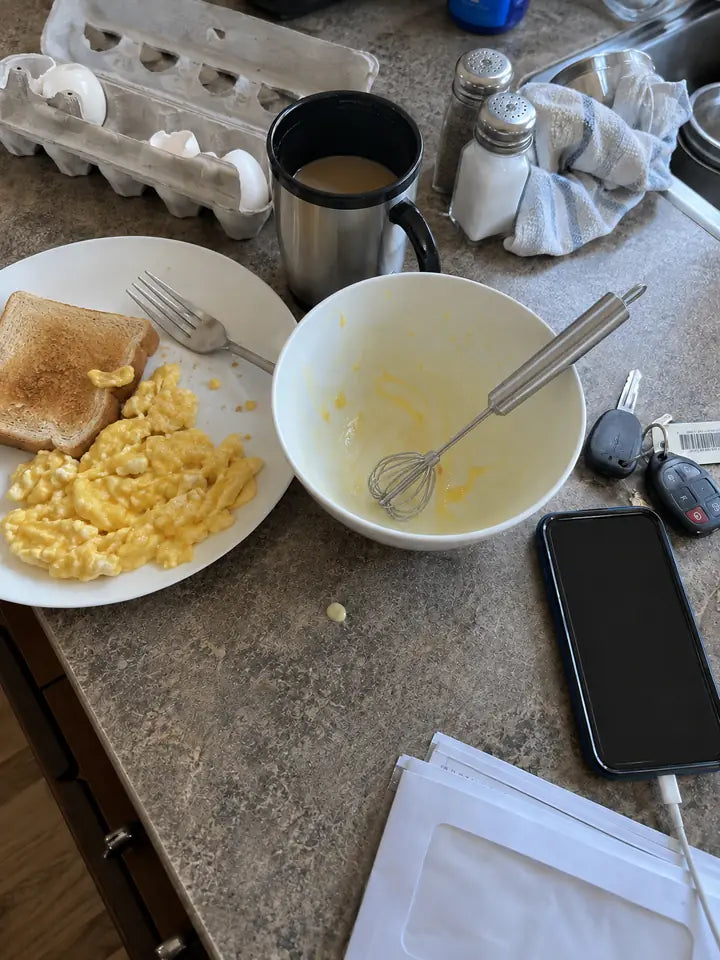 Fast breakfast whisking