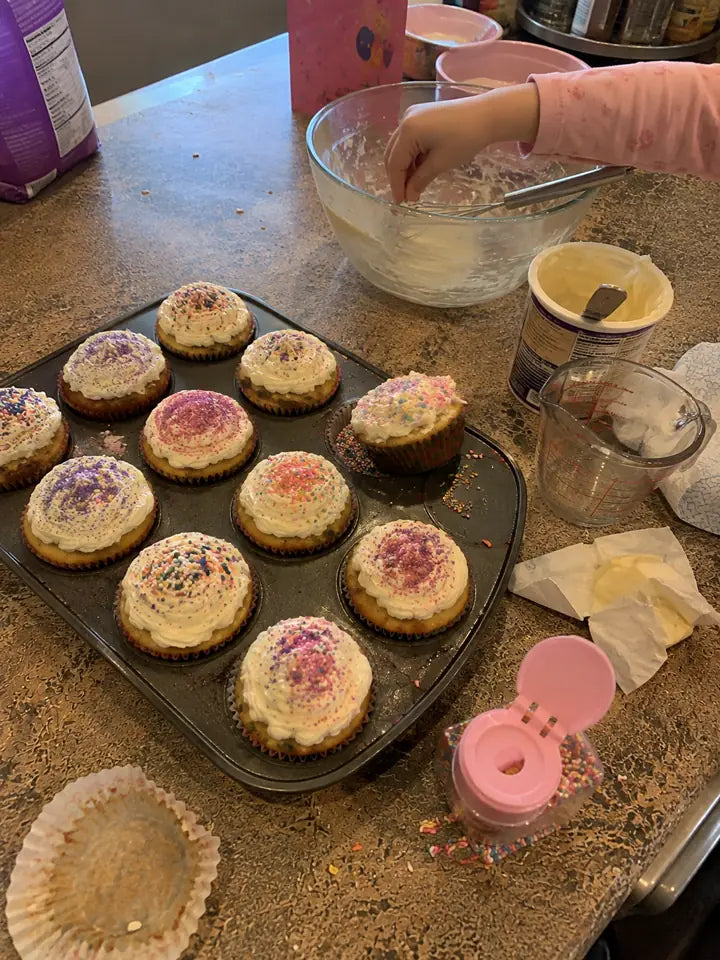 Cupcakes made with daughter