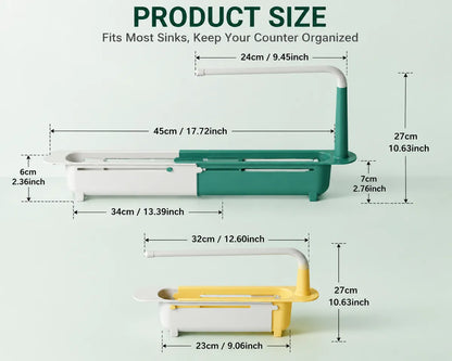 ⏳ FINAL 24 HOURS · 50% OFF✨ Updated Telescopic Sink Storage Rack