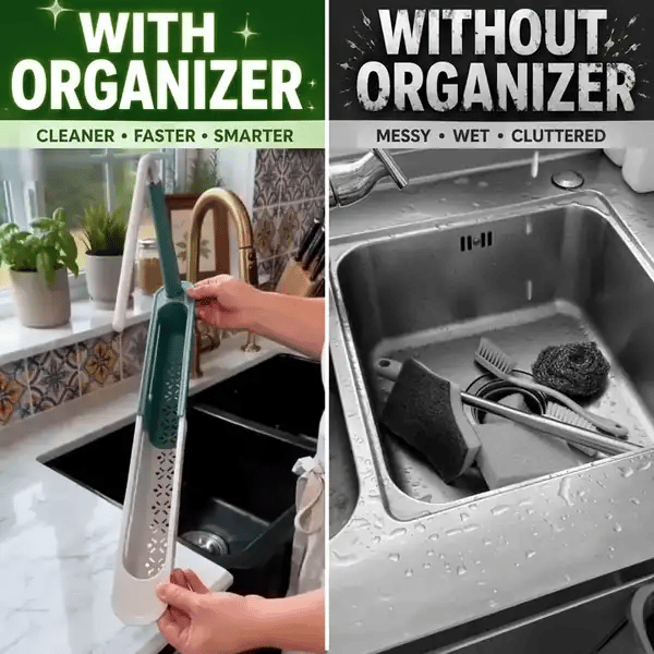 ⏳ FINAL 24 HOURS · 50% OFF✨ Updated Telescopic Sink Storage Rack
