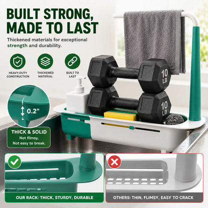 ⏳ FINAL 24 HOURS · 50% OFF✨ Updated Telescopic Sink Storage Rack