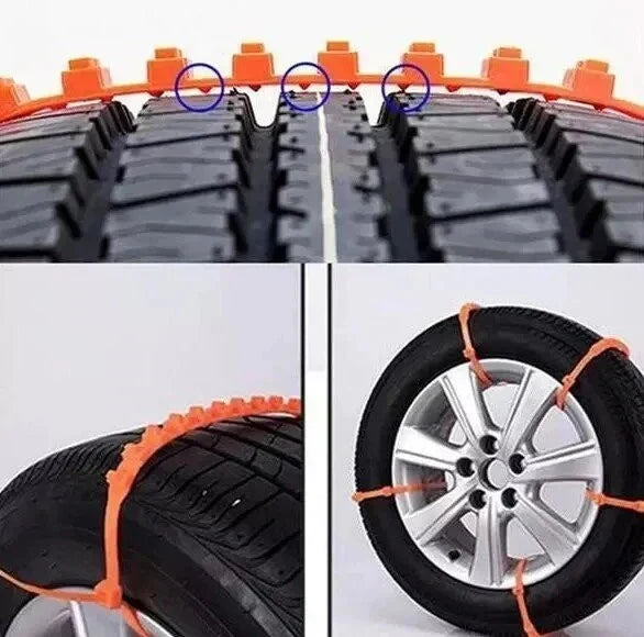 🚗 Universal Nylon Tire Chains for Snow & Ice Traction