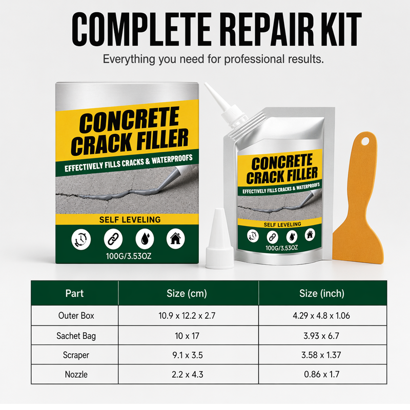 🏠 ✨LAST DAY 50% OFF ✨Waterproof Concrete Crack Filler for Indoor & Outdoor Use